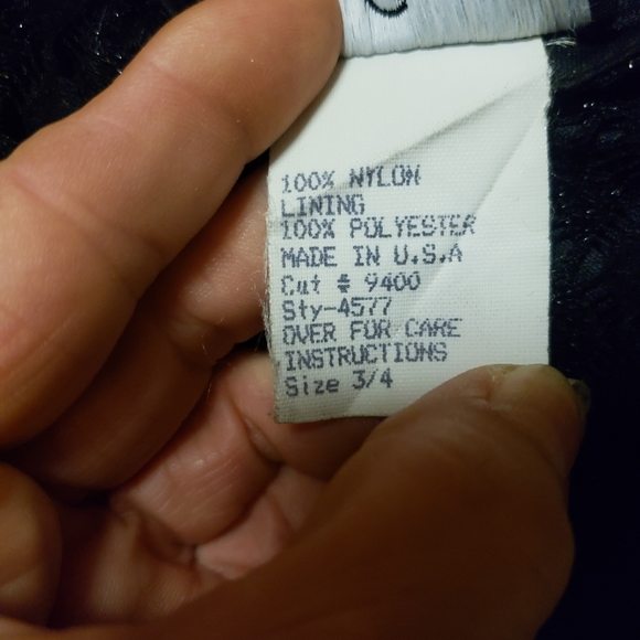 Vintage Be Smart-lined All lace Hi-Low Dress with beaded straps- Sz.3/4- gpl - Picture 7 of 10